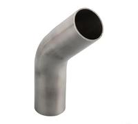 URPIZY Rodillera de acero inoxidable 45° para tubos de escape, pulido, diámetro 19 - 51 mm, para sistemas de escape de coche, 1 pieza (22 mm)