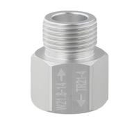 URPIZY Soda - Adaptador de cilindro TR21-4 a W21.8-14, convertidor de rosca de aleación de aluminio para botellas y sistemas Sodastream, color plateado