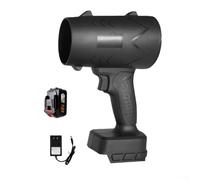 URPIZY Soplador de hojas con batería de 21 V, turbina con 2 niveles de velocidad, para jardín, césped, garaje, limpieza de coche, fácil y eficiente, con motor de 32000 rpm, color negro