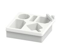 URPIZY Soporte para tazas de sofá con compartimento para aperitivos y bandeja de mando a distancia, organizador flexible de silicona para sofá, cama, coche y playa, dimensiones 27,5 x 27,5 x 7,5 cm