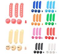 URPIZY ST Guitarra Eléctrica Single Coil Pickup Cubiertas 48/50/52 mm 1 Botón Regulador de Volumen y 2 Tonos Botón Interruptor Tapa Interruptor Compatible con Modelos SSS de Plástico para Reemplazo y