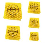 URPIZY Surveying Reflector Target Sheet For Total Station Monitoring System Construction Engineering Bridge Tunnel Building Slope Measurement 100PCS Yellow(30x30mm)
