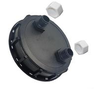 URPIZY Tapa de válvula IBC con rosca de 1 pulgada, 163 mm de diámetro, adaptador de plástico para depósitos IBC DN150, conector denso para facilitar la extracción y regulación de la capacidad FL ¹
