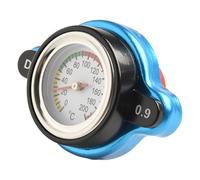 URPIZY Tapa del radiador de aluminio con indicador de temperatura de 0,9 bar, para control preciso de la temperatura del agua, junta de silicona roja, ajuste universal