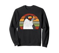 Urraca, pájaro, gafas de sol, ilustración, retro, puesta de sol, amantes de aves Sudadera