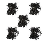 URROMA 1800 piezas de estambres negros para manualidades, decoración del hogar, perlas florales estambres brotes