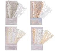 URROMA 78 piezas de 4 estilos calados de encaje para álbumes de recortes, papel estético, decorativo, suministros de papel para manualidades, diarios, collage, marcos de álbumes