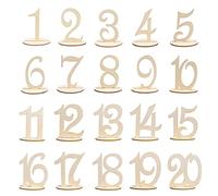 URROMA Número de mesa de madera para boda, número de mesa rústico del 1 al 20 con números de mesa base para bodas, recepciones, cumpleaños, banquetes, aniversarios, fiestas, restaurantes, cafeterías,
