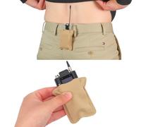 URSA - Funda para cinturón con clips, aparejo versátil para transmisores inalámbricos, beige, S