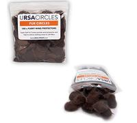 URSA Fur Circles - Mini parabrisas para micrófonos de solapa/solapa. Reduce el ruido del viento y el ruido de la ropa. Compatible con Sennheiser, RODE, Sanken, Tascam y más (100 círculos, marrón)