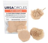 URSA Fur Circles - Mini parabrisas para micrófonos de solapa y lavalier. Reduce el ruido del viento y el ruido de la ropa. Compatible con Sennheiser, RODE, Sanken, Tascam y más (9 círculos + 30