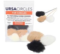URSA Fur Circles - Mini Parabrisas para micrófonos Lavalier/Lapel. Reduce el Ruido del Viento. Compatible con Sennheiser, RODE, Sanken, Tascam y más (9X, Multipack)