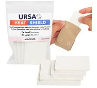 URSA Heat Shield - Inserto de espuma de grado industrial, protector térmico de transmisor delgado de 4 mm - 2 protectores pequeños + 2 grandes para bolsas y correas URSA - Reduce el calor corporal