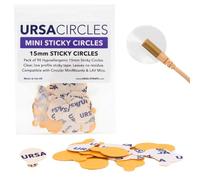 URSA Mini círculos adhesivos - 90 círculos adhesivos hipoalergénicos de doble cara para micrófonos de solapa Lavalier - Cinta de micrófono Lavalier de 15 mm de diámetro - Compatible con micrófonos