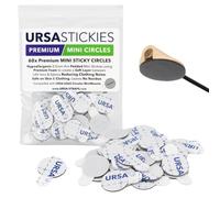 URSA - Mini círculos adhesivos de alta calidad, 60 unidades, círculos adhesivos de espuma hipoalergénica de 15 mm para montaje de micrófono Lavalier, adhesivos de perfil bajo para URSA MiniMount y la