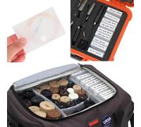 URSA Popper Case - Estuche de almacenamiento transparente para micrófonos Lav, transmisores inalámbricos, clips, cinta y accesorios de sonido - Incluye etiquetas para escribir - apilable y duradero