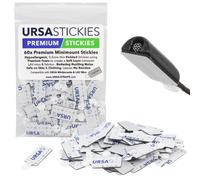 URSA Premium MiniMount Stickies - Paquete de 60 almohadillas adhesivas de espuma hipoalergénica de 22 × 11 mm para montaje de micrófono Lavalier, adhesivos de perfil bajo para URSA MiniMount y la