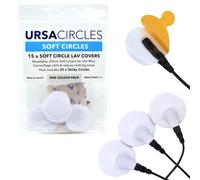 URSA Soft Circles - Cinta de micrófono reutilizable Lav Mic Tape cubiertas suaves | Protector de viento y camuflaje para micrófonos Lavalier | 15 círculos de cinta de solapa suave + 30 adhesivos |