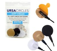 URSA Soft Circles: fundas suaves reutilizables que proporcionan un escudo contra el viento y camuflaje para micrófonos Lavalier (15 círculos suaves + 30 adhesivos, paquete múltiple)