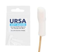 URSA Soft Sleeves - Fundas reutilizables de perfil bajo de 6 mm para ocultar micrófonos LAV (paquete de 3, color blanco)