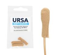 URSA Soft Sleeves - Fundas reutilizables de perfil bajo de 6 mm para ocultar micrófonos LAV (paquete de 3, beige)