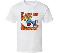 URSMSC ANASER Robert Crumb Keep on Truckin' Logo Shirt Black White Tshirt Men White White