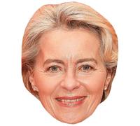 Ursula von der Leyen (Smile) Big Head. Máscara más grande que la vida.
