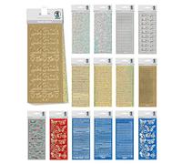 URSUS 10154111 - Set de Pegatinas Creativas Everyday 3, Set con 15 Hojas de Pegatinas, Autoadhesivas, fáciles de despegar, adecuadas para Hacer Tarjetas