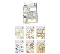 URSUS 10154128 - Set de Pegatinas 3D Hobby, Set con 7 Hojas de Pegatinas, Autoadhesivas, fáciles de despegar, adecuadas para Hacer Tarjetas