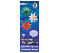 Ursus 1560 00 07 - Estrellas transparentes para ventanas, 80 hojas | 5 motivos diferentes, aprox. 6 x 16 cm, 115 g/m², con instrucciones de manualidades incluidas, para hacer manualidades