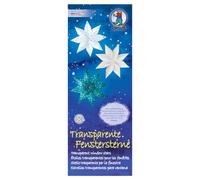 Ursus 1560 00 08 - Estrellas transparentes para ventanas, 80 hojas | 5 motivos diferentes, aprox. 6 x 16 cm, 115 g/m², con instrucciones de manualidades incluidas, para hacer manualidades