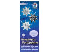 Ursus 1560 00 09 - Estrellas transparentes para ventanas, 80 hojas | 5 motivos diferentes, aprox. 6 x 16 cm, 115 g/m², con instrucciones de manualidades incluidas, para hacer manualidades