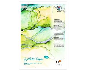 URSUS 16274000 Yupo Synthetic Paper, DIN A3, 10 Sheets, 192 g/m², Synthetic, Smooth Surface, Tear and Waterproof, UV Lightfast, Extremely Durable, 100% Recyclable, Versatile, White