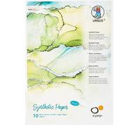 Ursus Yupo Paper, 192 g, DIN A4, 10 Hojas, Superficie sintética, Lisa, desgarro y al Agua, luz UV, Extremadamente Resistente, 100% reciclable, versátil, Papel, Blanco