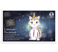 URSUS 18720014F Juego de farolillos de Kittycorn, tapa para faroles, base para faroles, papel transparente, 115 g/m2, 25 tiras de papel, soporte para farolillo, varios accesorios, multicolor, talla única