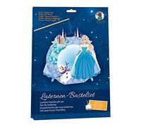 URSUS 18760001F Juego de manualidades de princesas de hielo, troquelado, papel de manualidades 220, papel transparente 115 g/m2, 2 hojas de perforación, soporte para farolillos, barra de madera de farolillos, accesorios, multicolor, talla única