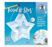 Ursus 18770005 Twinkle Star Snow - Kit de Manualidades para una Estrella Que se Puede Utilizar como Farol o luz Decorativa, Ideal para San Martin, mudanza, farolillos o decoración otoñal