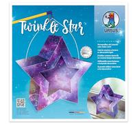 Ursus 18770007 - Twinkle Star Galaxia - Kit de manualidades para una estrella que se puede utilizar como farol o luz decorativa, ideal para San Martín, mudanza de farolillos o como decoración otoñal