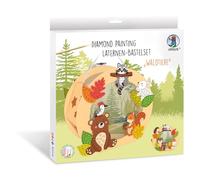 Ursus 1882 00 02F - Set de manualidades para farolillos "Animales del bosque", aprox. 20 x 18,7 x 8 cm, con piedras brillantes, para hacer farolillos, set para desfile de farolillos y decoración