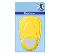 Ursus 19490001 - Perforadora con palanca, grande, corazón, aprox. 38,1 mm, amarillo