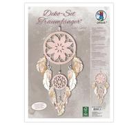 URSUS 21560001F-Set decorativo rosa/oro, el set contiene material para 2 atrapasueños, impreso por ambas caras, varias piezas troqueladas, cuentas, cordón, multicolor, Normal (Ludwig Bähr 2156 00 01F)