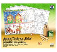 Ursus 24650000 Mesa Set para Colorear Papá Noel, 5 Hojas por 33 x 40 cm