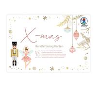 Ursus 2497 64 99F - Tarjetas de letras "Navidad", 48 piezas de cartón de 300 g/m², 16,8 x 11,6 cm, 16 motivos surtidos, papeles recubiertos de láminas para letras y diseño