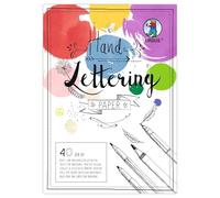 Ursus 2498 46 99 - Papel de lettering a mano "Colourful", 40 hojas, DIN A4, 190 g/m², en 15 colores, papel para manualidades para personalizar y decorar