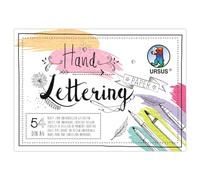 Ursus 2499 64 99 - Papel de lettering a mano "Structure", 54 hojas, DIN A6, 220 g/m², cartón para tarjetas en 27 colores, papel para manualidades para personalizar y decorar