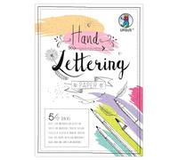 Ursus 2499 92 99 - Papel de lettering a mano "Structure", 54 hojas, DIN A5, 220 g/m², en 27 colores, papel para manualidades para personalizar, bricolaje y decoración