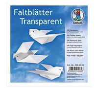 URSUS Papel Transparente, Color Blanco, 42 g, Aprox. 14 x 14 cm, 100 Hojas