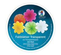 URSUS 2647499-Hojas Plegables de Papel Transparente, 500 Hojas Surtidas en 10, Redondo 42 g/m², diámetro Aprox. 15 cm, Color sólido, Paper, Multicolor, Normal