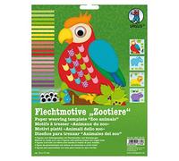 Ursus 28210002 F Flechtwaren Diseños Zoo Animales, Incluye Flechtwaren Rayas y Ojos móviles, Multicolor