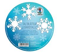 Ursus 3117500 Plegable Hojas para Cristales de Hielo, Papel de Dibujo (130 g/m², de Color Blanco, diámetro 12 cm